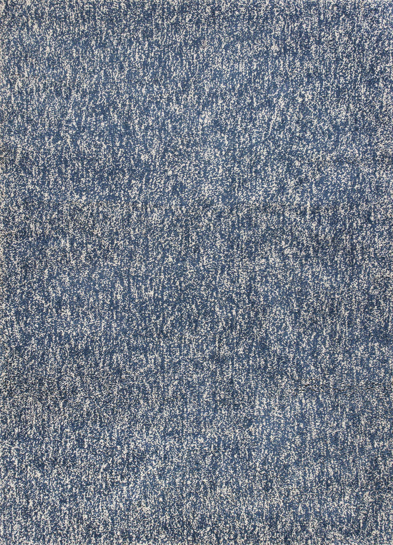 8' X 11'  'Indigo And Ivory Heather Shag Area Rug