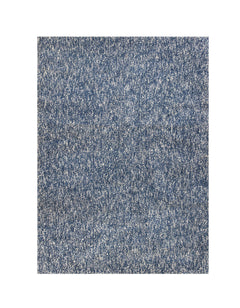 8' X 11'  'Indigo And Ivory Heather Shag Area Rug