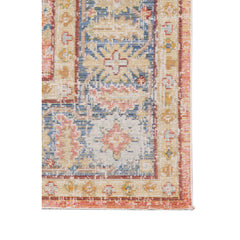 9' X 13' Blue Floral Power Loom Area Rug