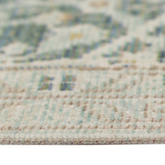 9' X 13' Sea Green Medallion Power Loom Area Rug